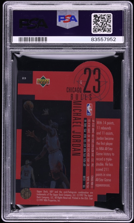 1996 UD3 Star Focus Die-Cut Michael Jordan #23 PSA 9 MINT