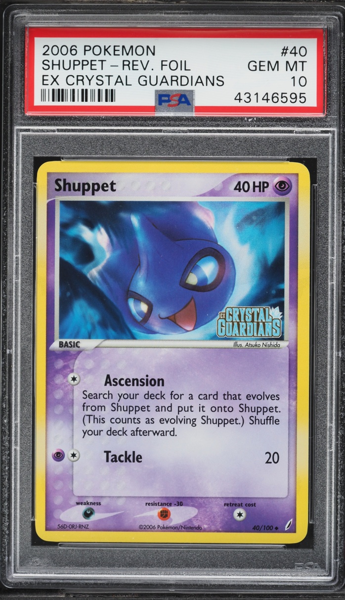 2006 Pokemon EX Crystal Guardians Reverse Holo Shuppet #40 PSA 10 GEM MINT