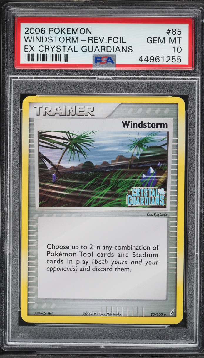 2006 Pokemon EX Crystal Guardians Reverse Holo Windstorm #85 PSA 10 GEM MINT
