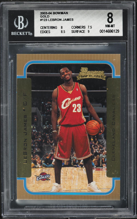 2003 Bowman Rookies & Stars Gold LeBron James ROOKIE #123 BGS 8 NM