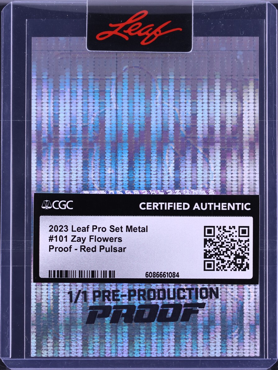 2023 Leaf Pro Set Metal Proof Red Pulsar Zay Flowers ROOKIE