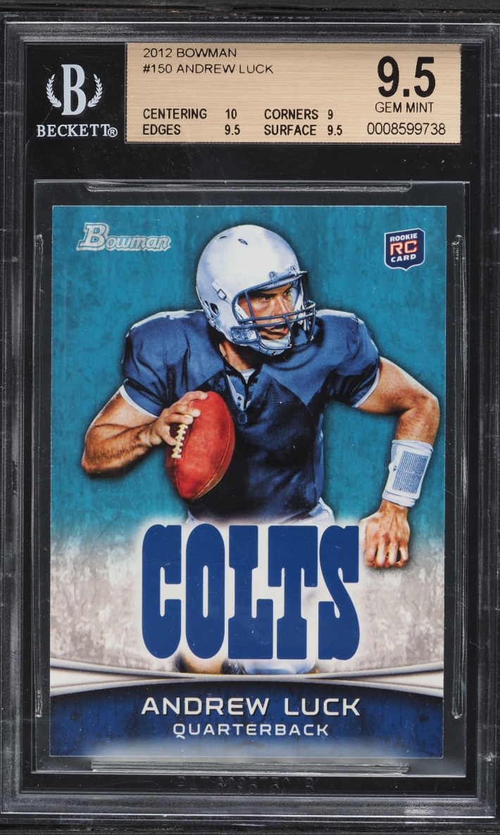 2012 Bowman Football Andrew Luck ROOKIE #150 BGS 9.5 GEM MINT