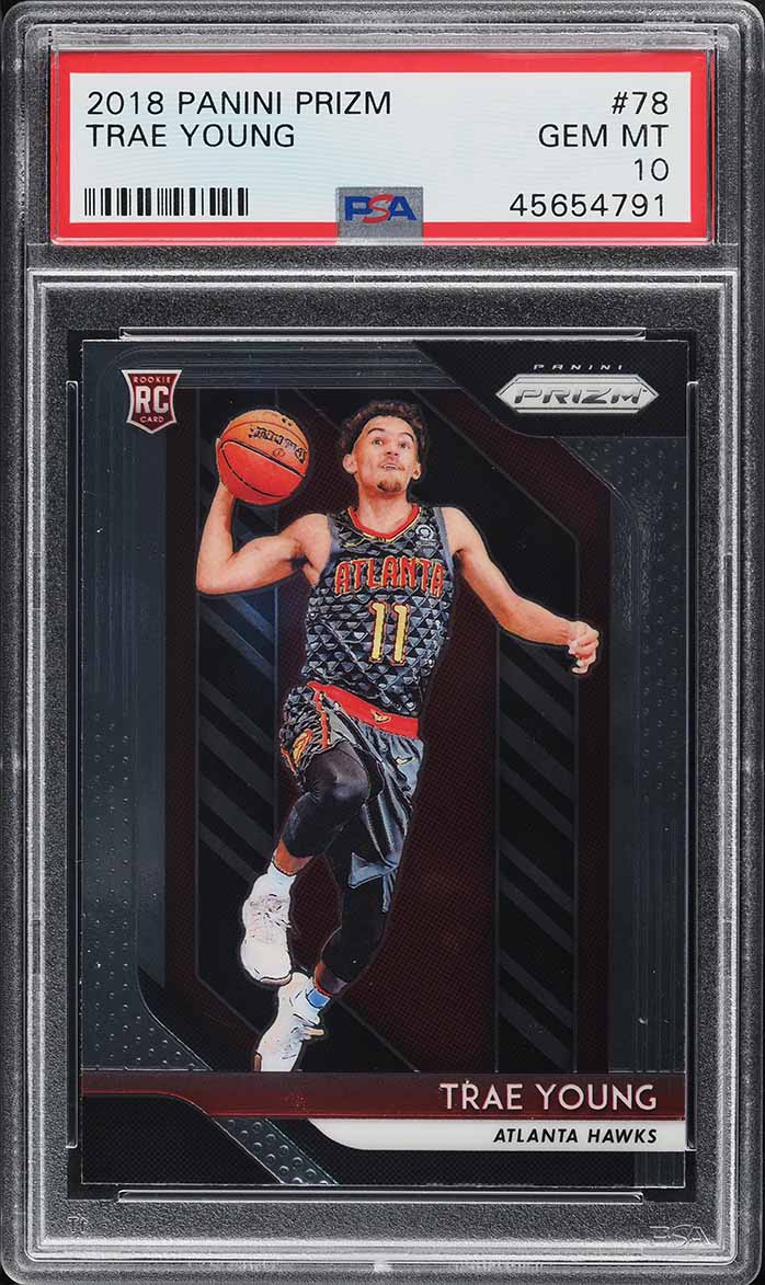 2018 Panini Prizm Trae Young ROOKIE #78 PSA 10 GEM MINT on