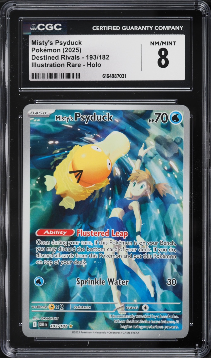 2025 Pokemon Scarlet & Violet Destined Rivals IR Misty's Psyduck #193 CGC 8 NM-MT