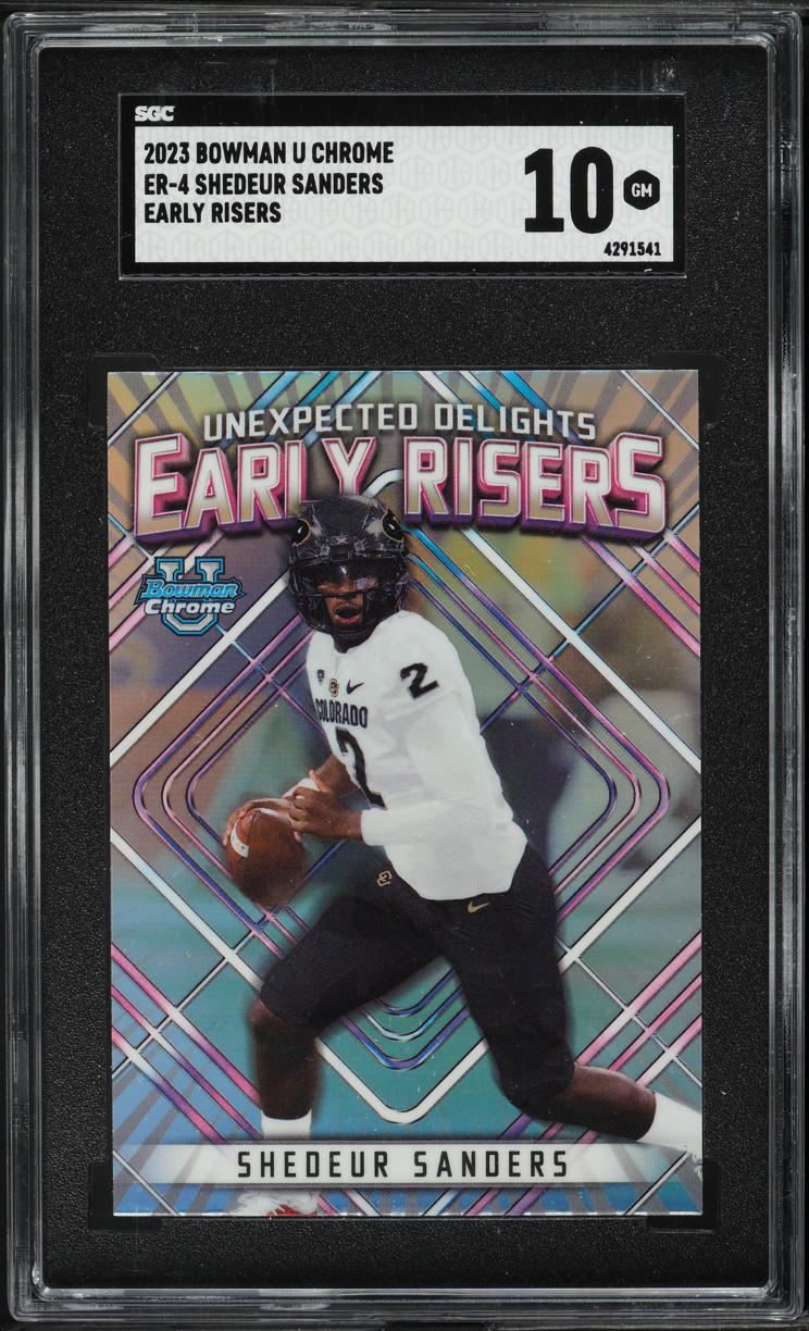 2023 Bowman Chrome U Early Risers Shedeur Sanders ROOKIE #ER-4 SGC 10 GEM MINT