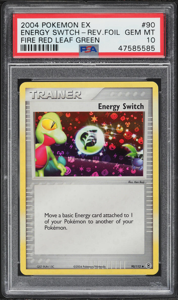 2004 Pokemon EX Fire Red & Leaf Green Reverse Holo Energy Switch #90 PSA 10 GEM MINT