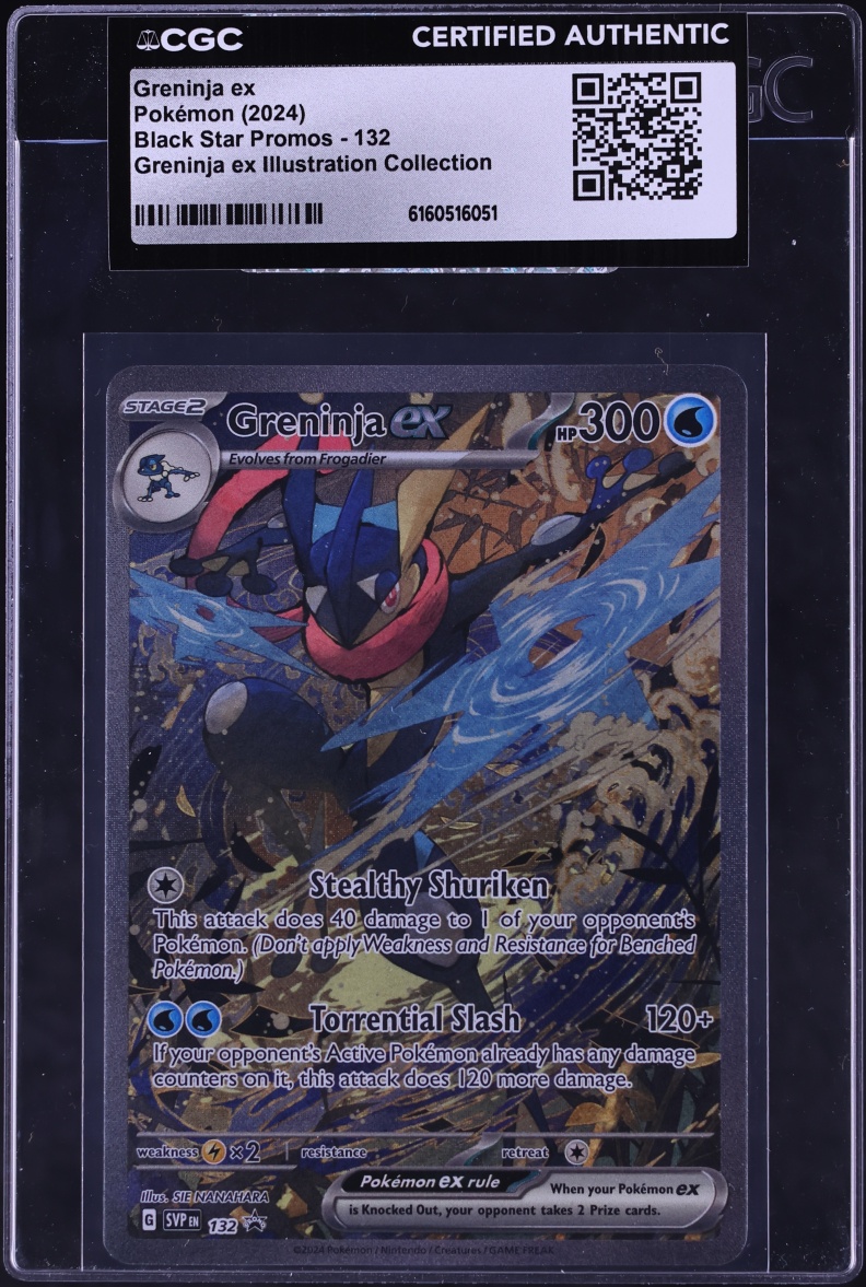 2024 Pokemon Scarlet & Violet Promo Illustration Collection Alt Art Greninja ex #132 CGC AUTH