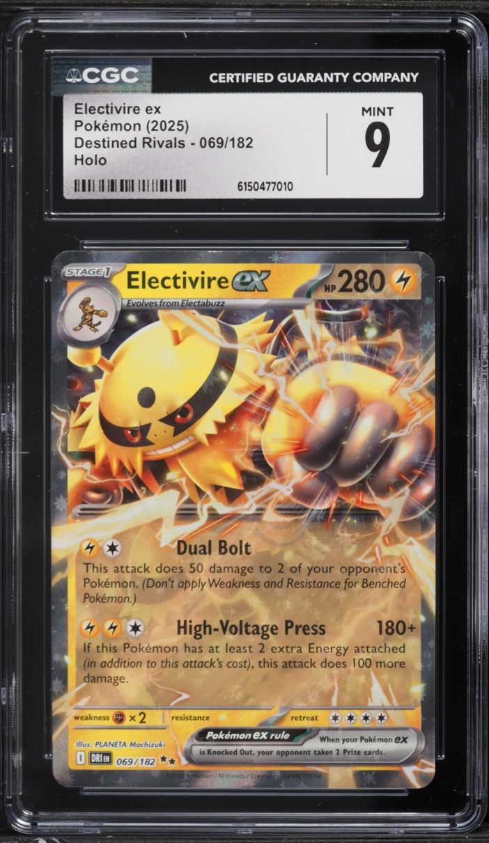 2025 Pokemon Scarlet & Violet Destined Rivals Holo Electivire EX #69 CGC 9 MINT