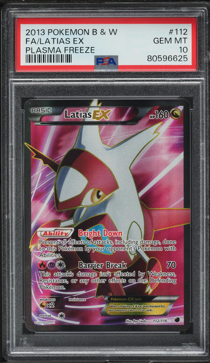 2013 Pokemon Black & White Plasma Freeze Full Art Latias EX #112 PSA 10 GEM MINT
