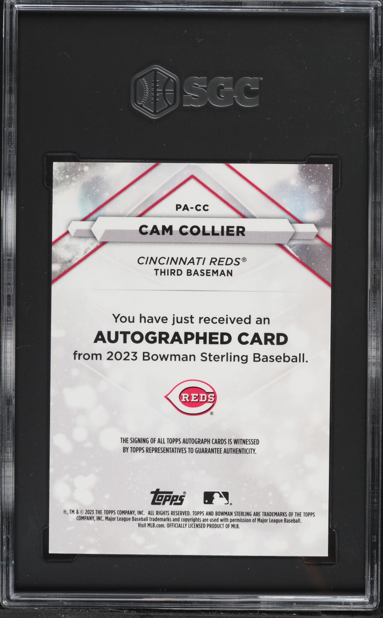 2023 Bowman Sterling Cam Collier PROSPECT AUTO #PA-CC SGC 9.5 MINT+