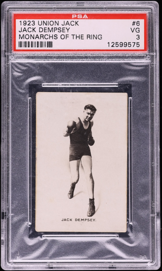 1923 Union Jack Monarchs Of The Ring Jack Dempsey #6 PSA 3 VG
