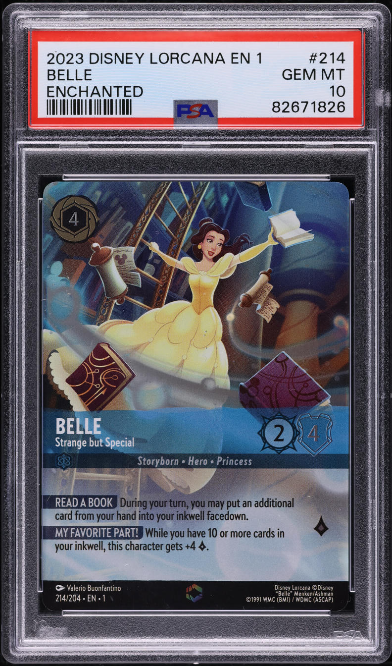 2023 Disney Lorcana The First Chapter Enchanted Belle Strange But Special #214 PSA 10 GEM MINT