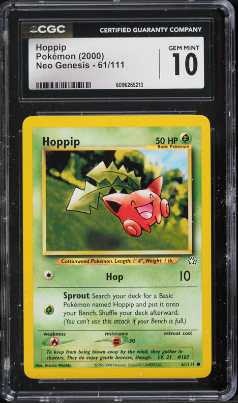 2002 Pokemon Expedition E3 Promo Japanese Back Hoppip #112 PSA 9