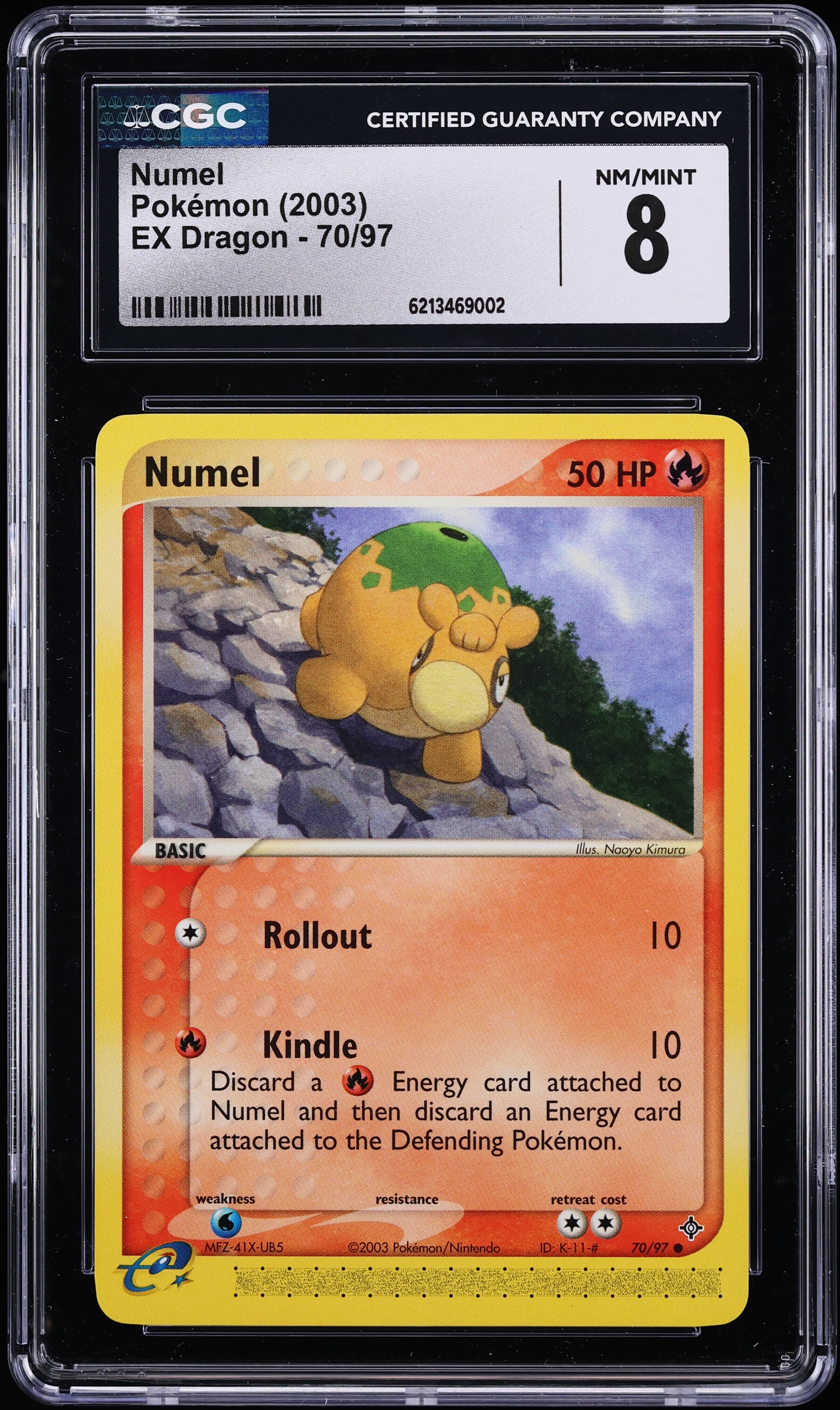 2003 Pokemon EX Dragon Numel #70 CGC 8 NM-MT