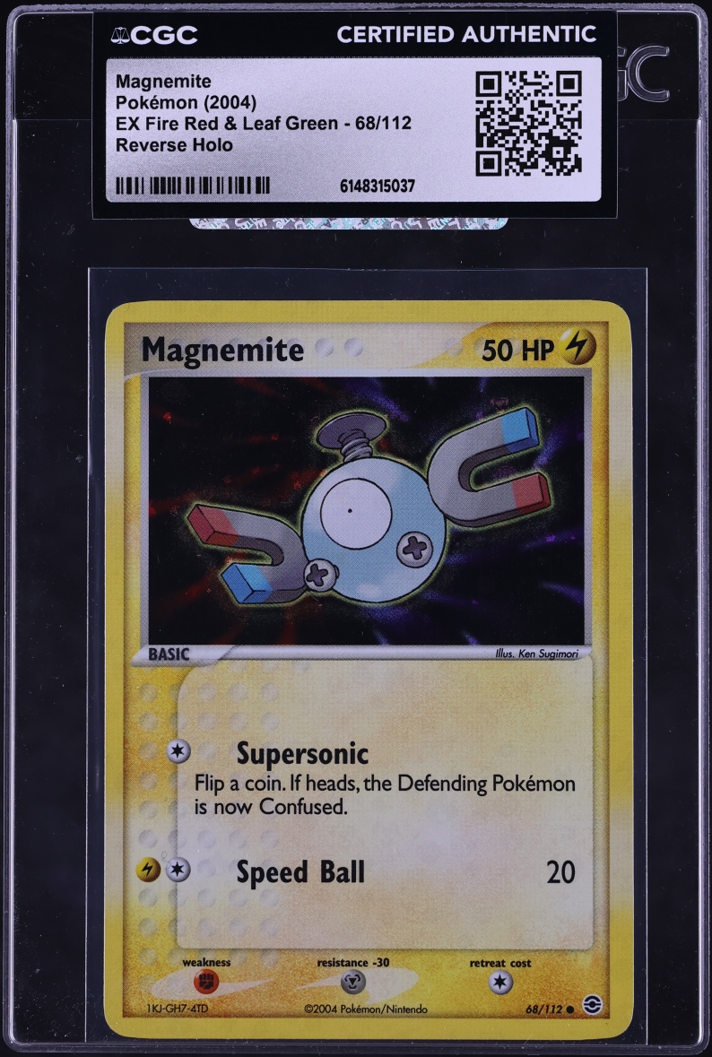 2004 Pokemon EX Fire Red & Leaf Green Reverse Holo Magnemite #68 CGC AUTH