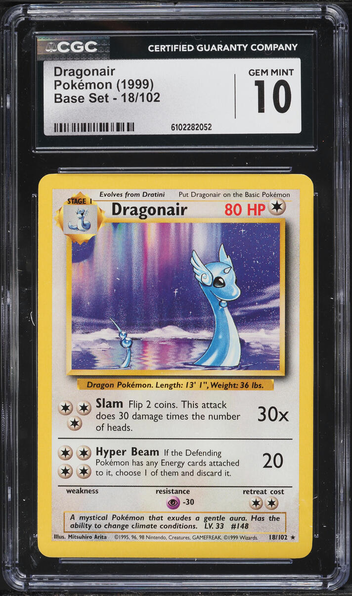 1999 Pokemon Base Set Dragonair #18 CGC 10 GEM MINT