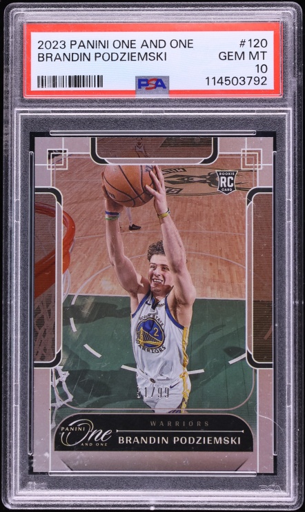 2023 Panini One And One Brandin Podziemski ROOKIE /99 #120 PSA 10 GEM MINT