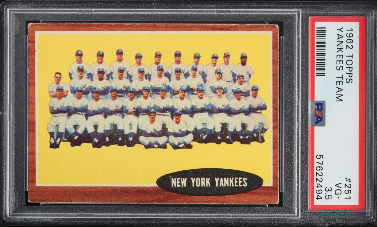 1962 Topps Yankees Team #251 PSA 3.5 VG+