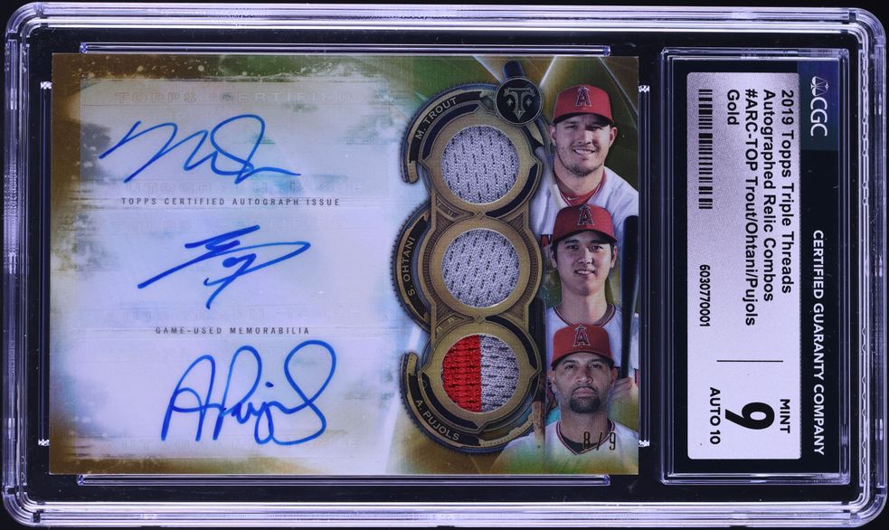 2019 Topps Triple Threads Gold Trout Shohei Ohtani Pujols