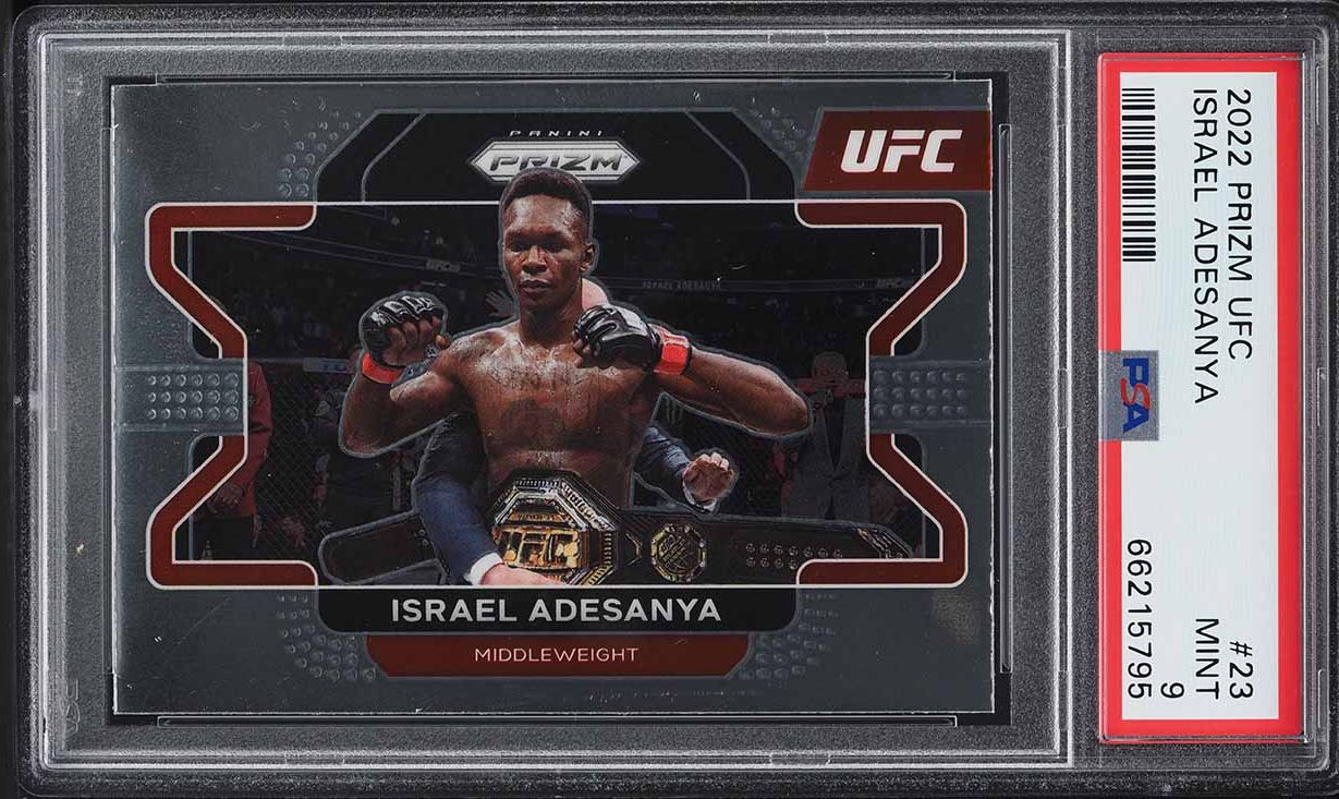 2022 Panini Prizm UFC Israel Adesanya #23 PSA 9 MINT