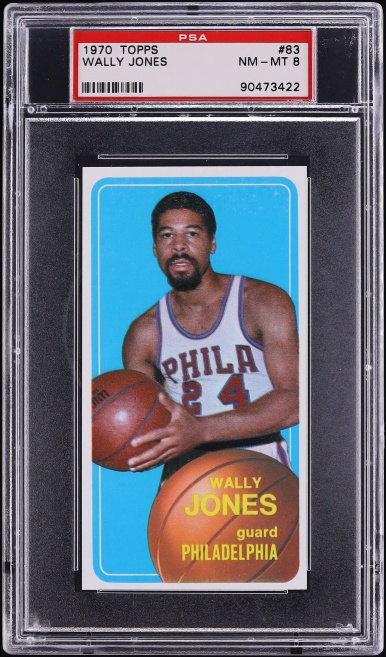 1970 Topps Basketball Wally Jones #83 PSA 8 NM-MT