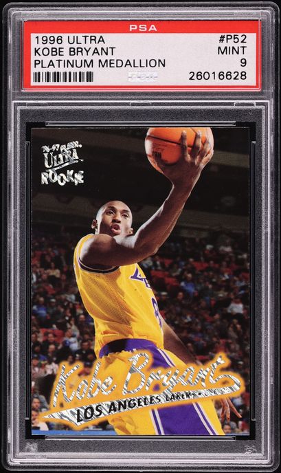 1996 Ultra Platinum Medallion Kobe Bryant ROOKIE #P52 PSA 9 MINT