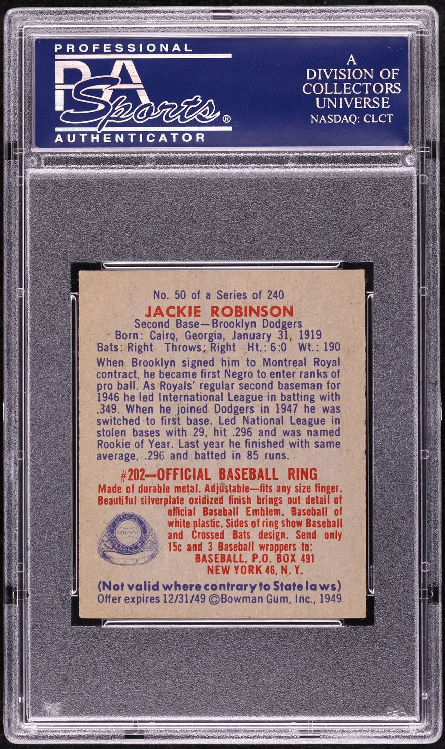 1949 Bowman Jackie Robinson ROOKIE #50 PSA 5.5 EX+