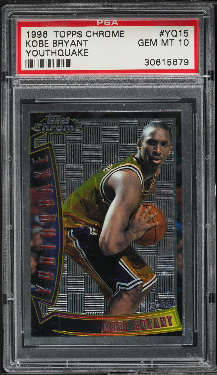 1996 Topps Chrome Youthquake Kobe Bryant ROOKIE #YQ15 PSA 10 GEM MINT
