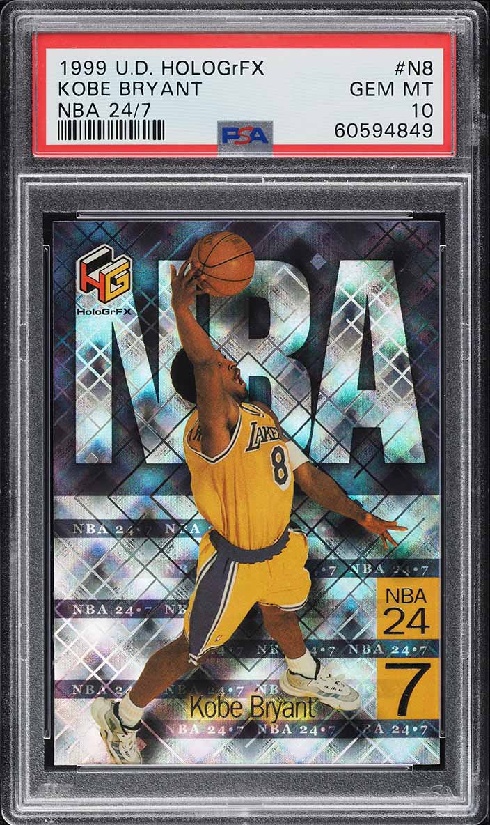 1999 Upper Deck HoloGrFX NBA 24/7 Kobe Bryant #N8 PSA 10 GEM MINT