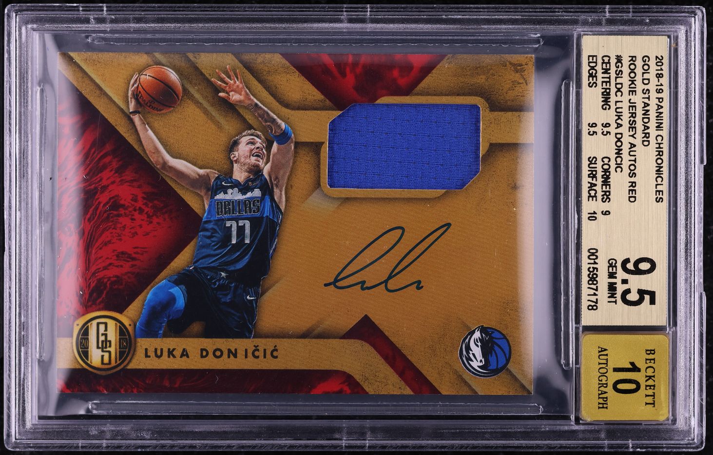 2018 Panini Chronicles Gold Standard Red Luka Doncic ROOKIE