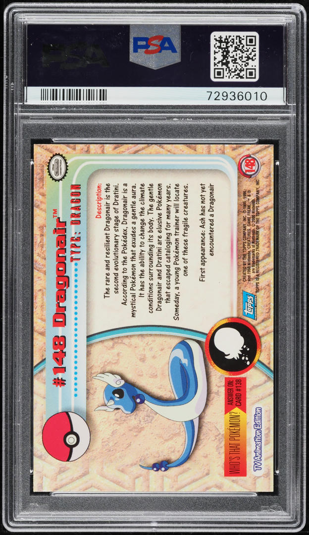 2000 Topps Pokemon Series 3 Foil Dragonair #148 PSA 10 GEM MINT