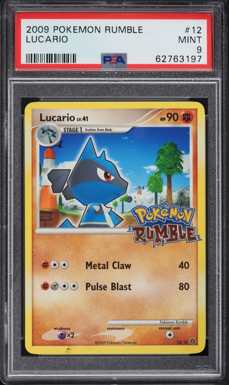 2009 Pokemon Platinum Rumble Lucario #12 PSA 9 MINT