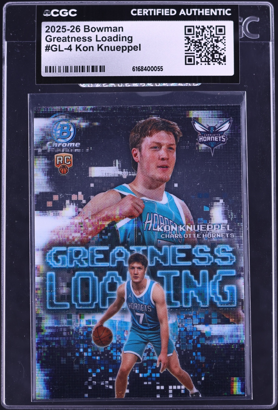2025 Bowman Chrome Greatness Loading Kon Knueppel ROOKIE #GL-4 CGC AUTH