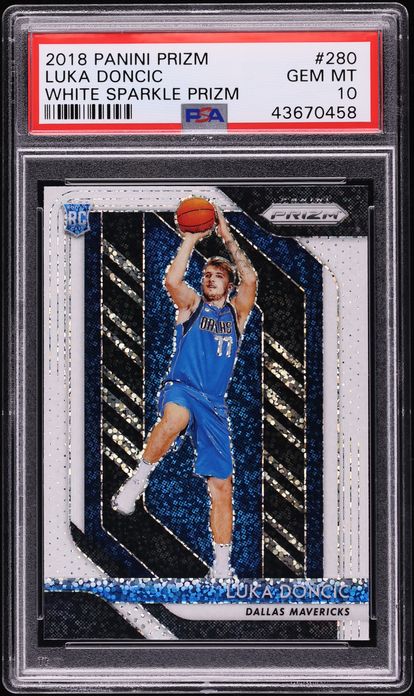 2018 Panini Prizm White Sparkle Luka Doncic ROOKIE #280 PSA 10 GEM MINT