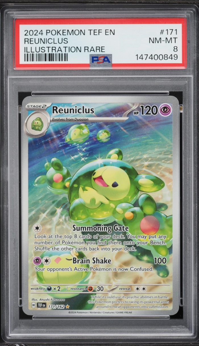 2024 Pokemon Scarlet & Violet Temporal Forces IR Reuniclus #171 PSA 8 NM-MT