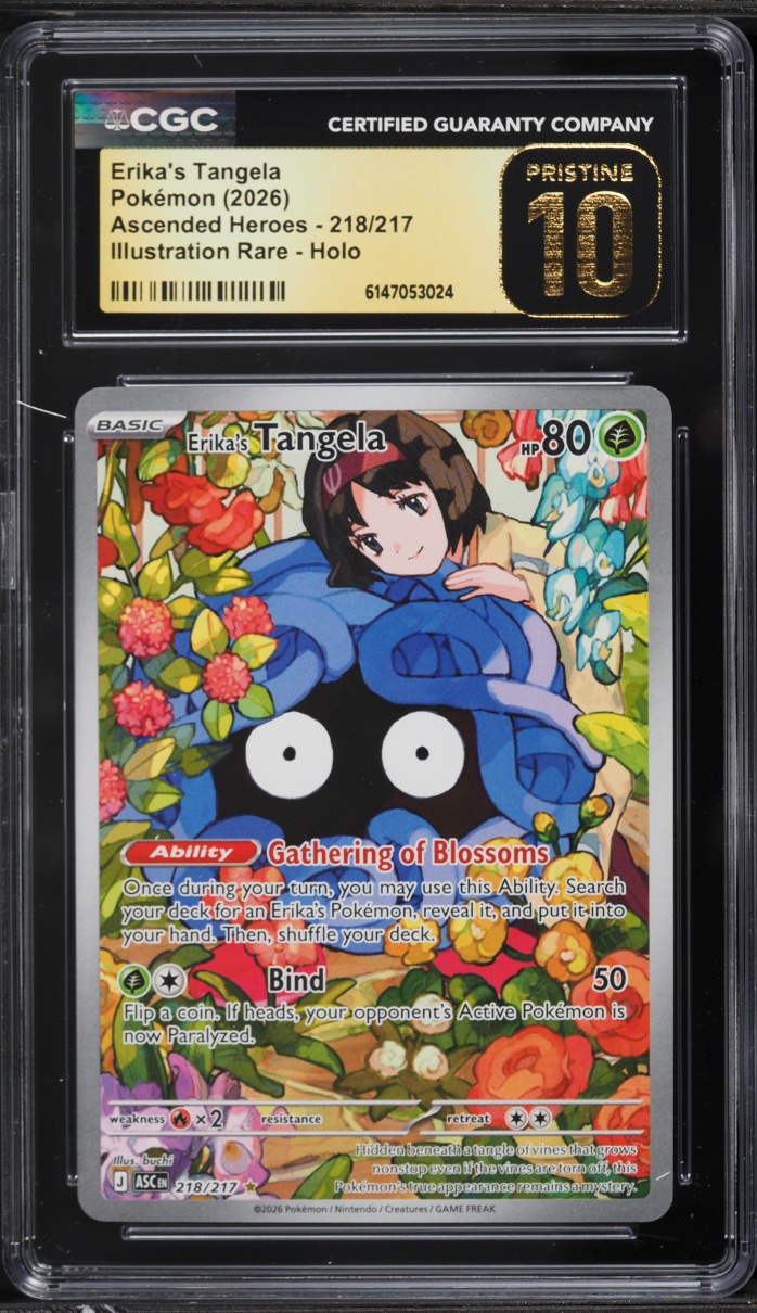 2026 Pokemon Mega Evolution Ascended Heroes IR Erika's Tangela #218 CGC 10 PRISTINE