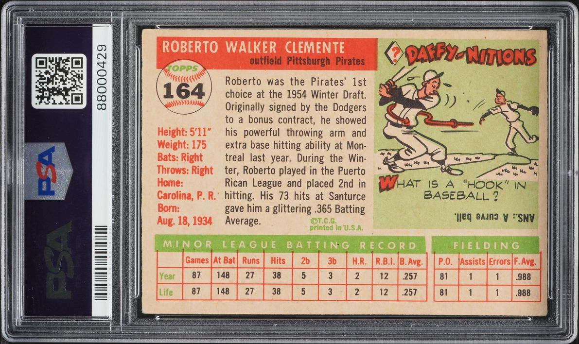 1955 Topps Roberto Clemente ROOKIE #164 PSA 4.5 VGEX+