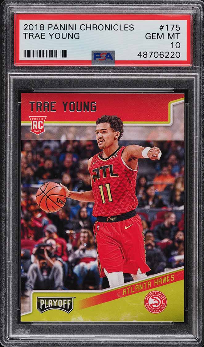2018 Panini Chronicles Playoff Trae Young ROOKIE #175 PSA 10 GEM