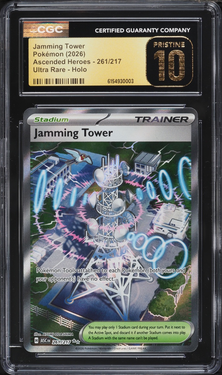 2026 Pokemon Mega Evolution Ascended Heroes Full Art Jamming Tower #261 CGC 10 PRISTINE