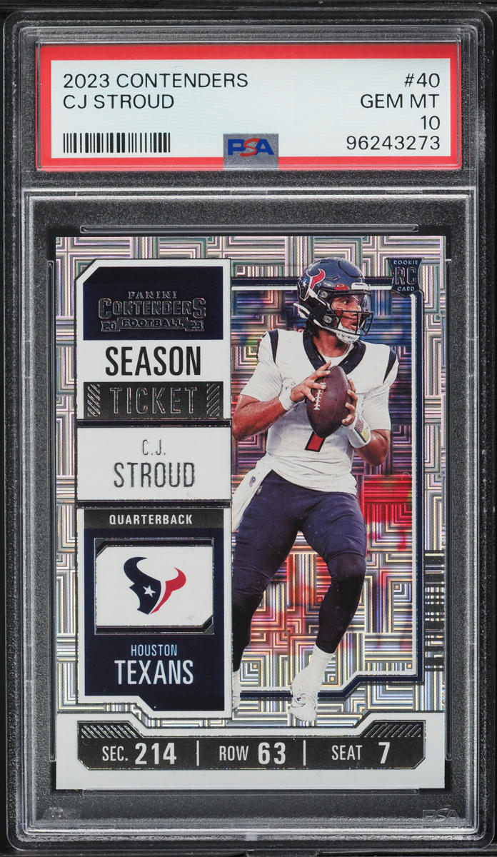 2023 Panini Contenders C.J. Stroud ROOKIE #40 PSA 10 GEM MINT
