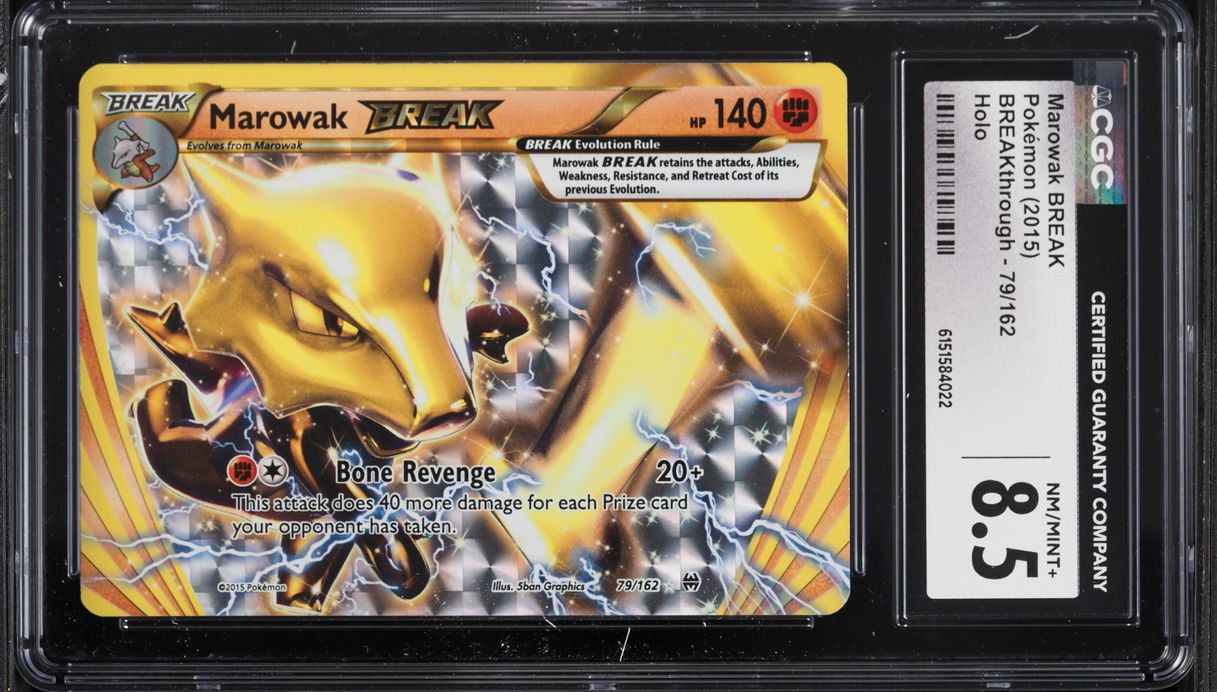 2015 Pokemon XY BREAKthrough Holo Marowak BREAK #79 CGC 8.5 NM-MT+