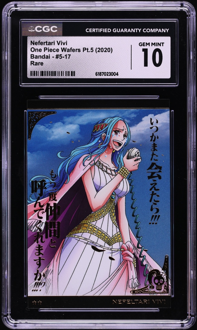 2020 #5-17 Nefertari Vivi CGC 10 One Piece Japanese Wafers Pt.5 Bandai