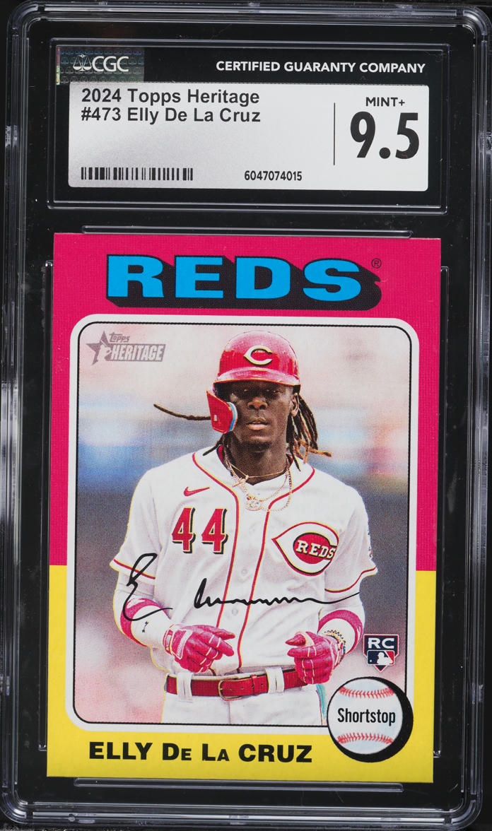 2024 Topps Heritage Elly De La Cruz ROOKIE #473 CGC 9.5 MINT+