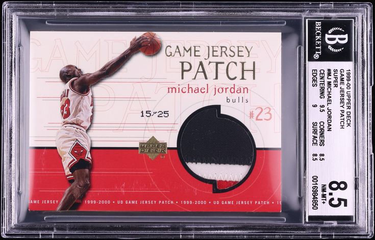 1999 Upper Deck Game Jerseys Super Michael Jordan PATCH /25 #MJ BGS 8.5 NM-MT+ - Photo 1