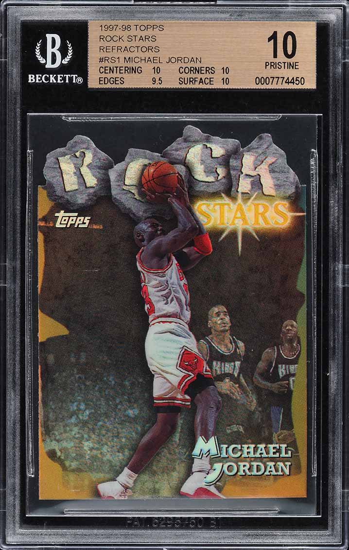 1997 Topps Rock Stars Refractor Die-Cut Michael Jordan #RS1 BGS 10 PRISTINE