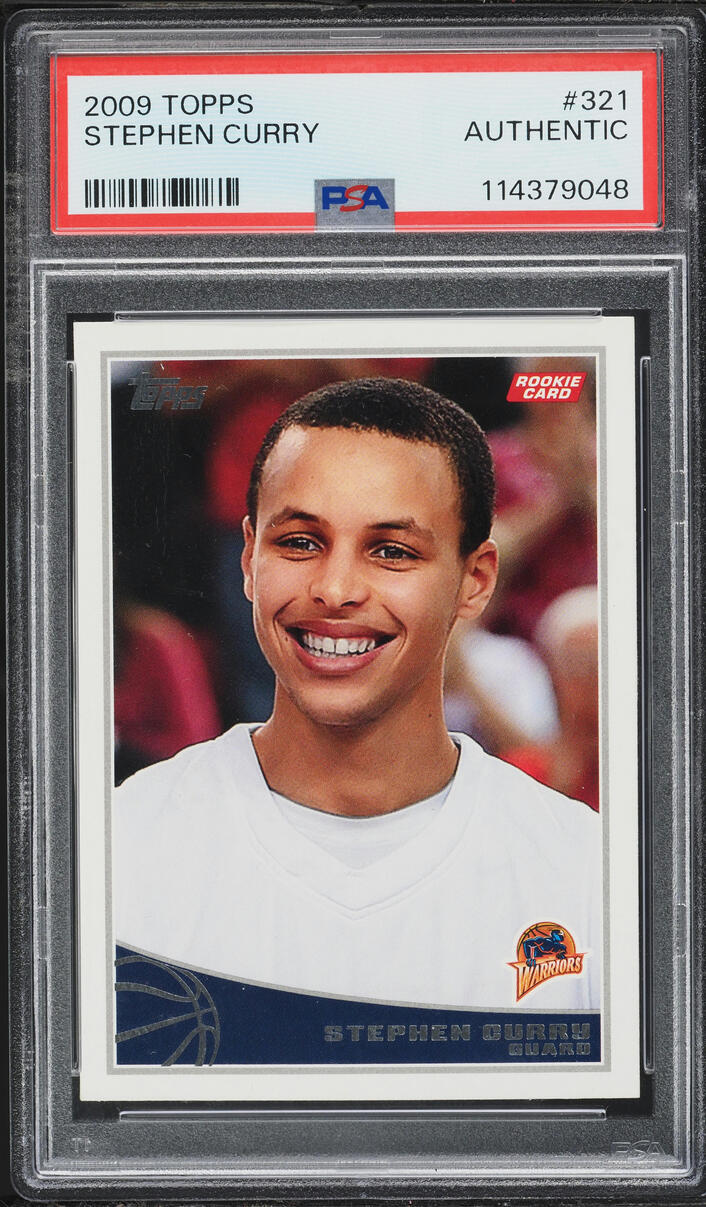 2009 Topps Basketball Stephen Curry ROOKIE #321 PSA AUTH