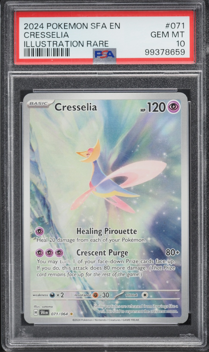 2024 Pokemon Scarlet & Violet Shrouded Fable IR Cresselia #71 PSA 10 GEM MINT
