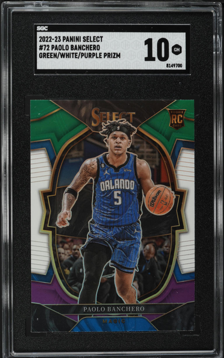 2022 Select Green White Purple Prizm Paolo Banchero ROOKIE #72 SGC 10 GEM MINT