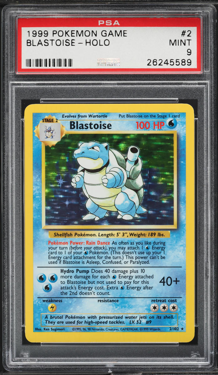1999 Pokemon Base Set Holo Blastoise #2 PSA 9 MINT - Main Image