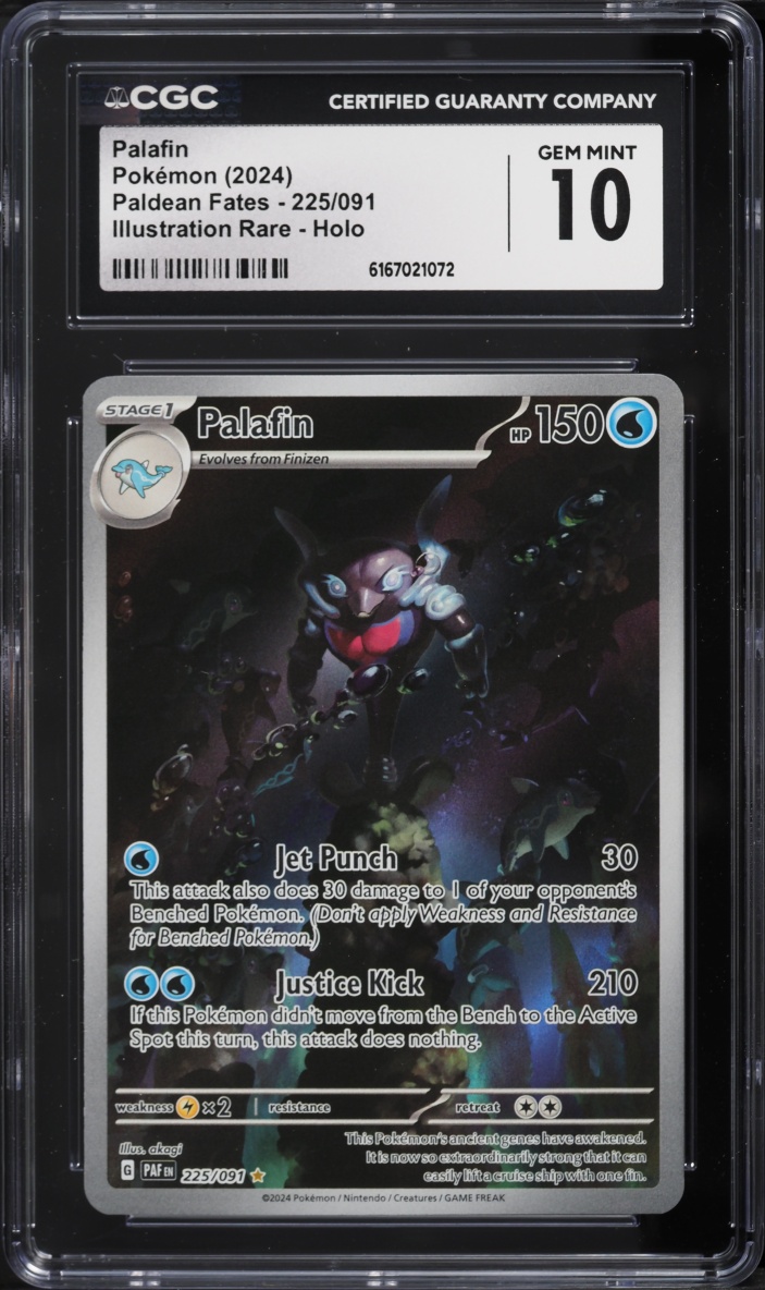 2024 Pokemon Scarlet & Violet Paldean Fates IR Palafin #225 CGC 10 GEM MINT